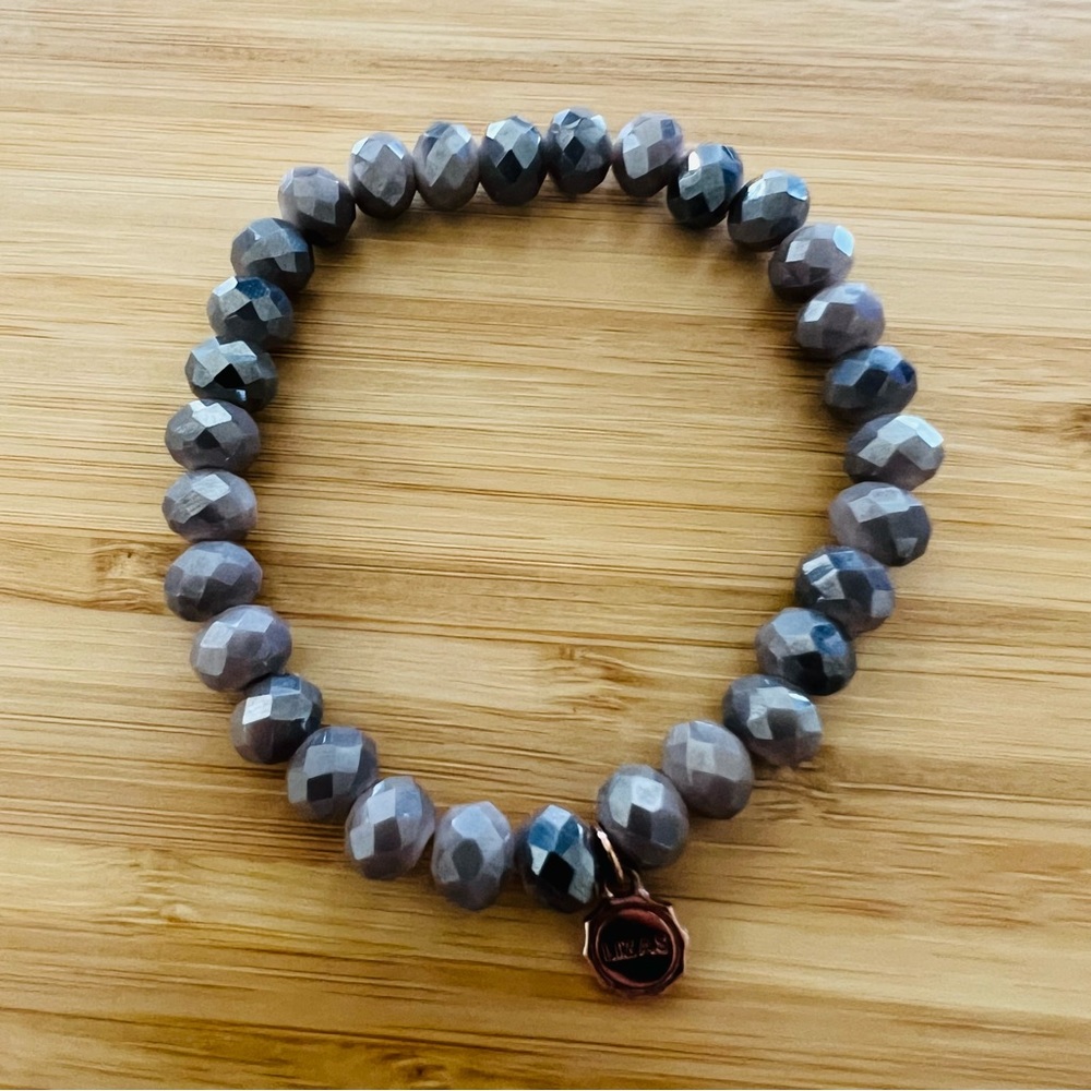 LIZAS • purple stretch crystal‎ bracelet